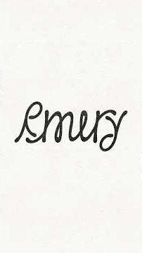 How to draw an “emery” ambigram. #ambigram #emery #lettering #tattoo #nameart