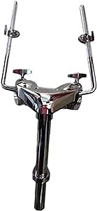 Colaxi Metal Tom Drum Holder Mount Stable Sturdy for Tom Drum Instrument DIY Replaces Parts, Double Tom Holder