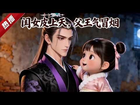 MULTI SUB《閨女皮上天，父王氣冒煙》夜團團正在廚房偷吃，不料被王爺爹爹抓了個正著，被抓住後衣領子拎起來的時候，嘴角都要偷偷用力地咬住蝦仁兒！ #AI #漫劇 #動漫 #無盡動漫社