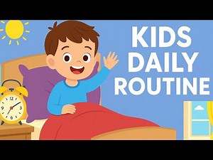 Kids Daily Routine in English | Learn with Pictures & Sentences