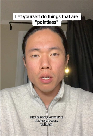 When we start to measure our lives solely based on productivity and output, we essentially become machines. But we are not machines. We're biological beings with feelings and wants. Let yourself reclaim the agency of being by allowing yourself to do things without a point. #burnout #exhaustion #selfhealing #bodyhealing #mindbodyspirit