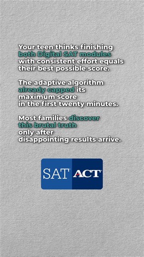 Patrick Choi on Instagram: "The Equal Effort Assumption Students approach both modules with the same strategy and energy. • They pace themselves evenly across the entire testing experience. • They treat every question as equally important to their final score. Meanwhile, the adaptive system has already locked its scoring ceiling. How Digital SAT Actually Determines Scores • Module 1 performance routes students to either harder or easier Module 2. • Harder Module 2 unlocks access to the full scor