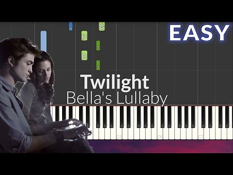 Twilight - Bella's Lullaby EASY Piano Tutorial + Lyrics