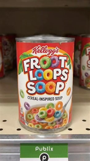 The Junk Food Playground on Instagram: "Froot Loops Soop Cereal Soup 🤔 I feel like I’ve had this before… ❎ This product concept is generated by AI"