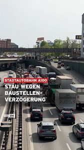 Seit Beginn der Osterferien müssen Autofahrer auf der A100 Richtung Neukölln viel Geduld mitbringen. Dort ist wegen einer Baustelle nur ein Fahrstreifen nutzbar. Mit den Ferien sollte auch die Baustelle enden - doch wegen Verzögerungen wird das wohl erst was am Mittwoch. | rbb24