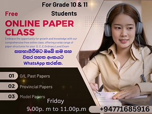 1.2K views | FREE ONLINE PAPER CLASS ‍♀️FOR WHOM? For Grade 10 &...