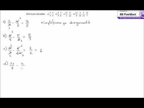 Exercitii de inmultire a fractiilor