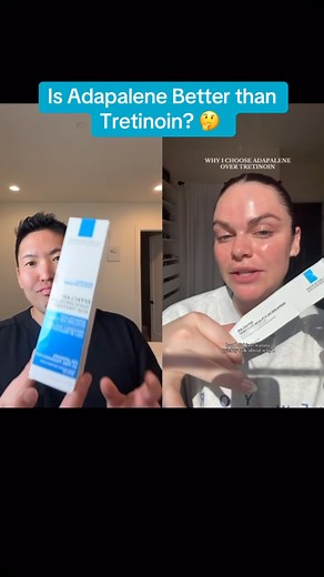Dr. Daniel Sugai, MD, FAAD on Instagram: "Dermatologist Review of the Best OTC Retinoid for Acne and Clogged Pores! But is it better than prescription tretinoin?? 🤔 Rundown of points… Prescription Retinoids that we prescribe commonly: ✅tretinoin ✅tazarotene 👍Both of these are tried and true proven to help with acne and fine lines/wrinkles #antiagingskincare 👑 OTC retinoid: ✅adapalene 0.1% gel (0.3% is prescription)- popular forms are made by La Roche-Posay and Differin ➡️works on acne & clogg