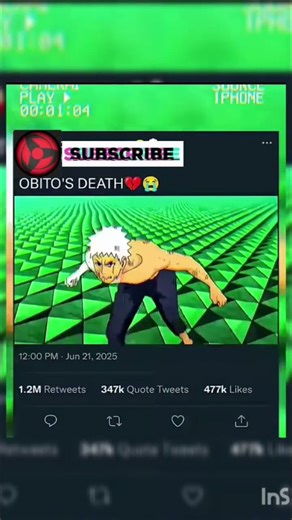 obito death scene 💔💔❤️‍🩹♥️