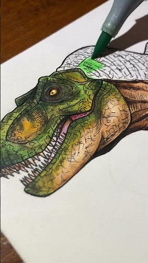 Drawing the Bull Tyrannosaurus-Rex From Jurassic Park 3