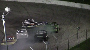 A terrible crash for Connor Van Steensel to start the Demar Aggrgeates Truck Series second feature as the throttle hangs. Connor was able to walk away from the crash. | Delaware Speedway