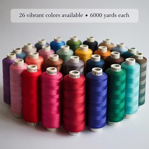 6000 Yard Polyester Thread Cone – Durable Sewing Thread for Machine, Hand, Overlock & Embroidery - Etsy