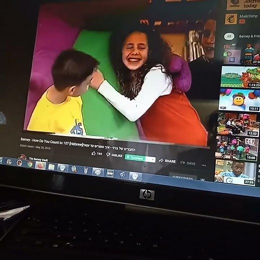 Barney I Love you Song From "Having tens of Fun!" - (Hebrew, my version).