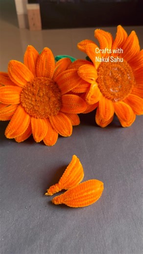 pipe cleaner sunflower easy tutorial #handmadeflower #flowerdiy