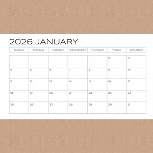 2026 Calendar Printout English - Etsy Canada