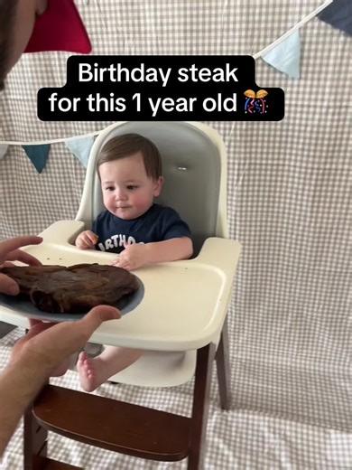 Birthday Steak Celebration for One Year Old