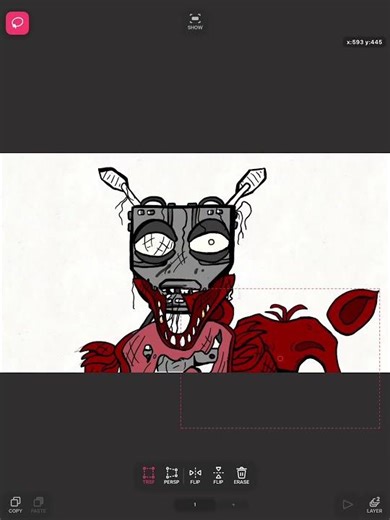 Not cute Foxy #fnaf art