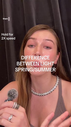 Light Spring and Light Summer aren’t just warm vs cool twins. Light Spring holds more brightness and clarity, while Light Summer leans softer and more diffused. Similar contrast. Different chroma. #coloranalysis #personalcolor #seasonalcoloranalysis #lightsummer #lightspring