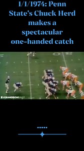 26K views · 337 reactions | January 1, 1974: Penn State receiver scores on a 72 yard one-handed touchdown catch during a 16-9 victory over LSU in the 1974 Orange Bowl. #orangebowl #wearepennstate #farrockaway | Ghosts of the Orange Bowl | Facebook