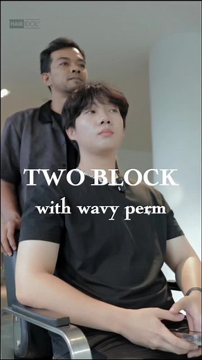 Wavy Hair Two Block Haircut Inspiration