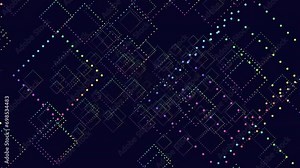 A vibrant and eye-catching pattern of colored dots forming a geometric shape. Perfect as a lively and engaging background for websites or apps