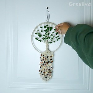 Cercle, ficelle et perles sont tout ce dont vous avez besoin pour refaire cet arbre de vie ! 🥰 | Creativo France