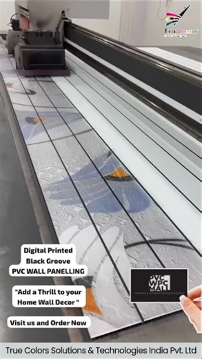 PVC Wall Panel Printing...#flatbeduvprinter #uvprinting