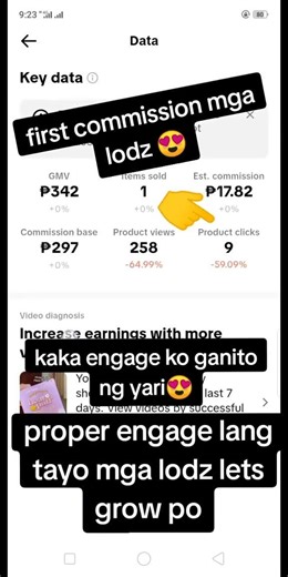 may first commission bilang isng affiliate mga Lodz engage... #Shorts #babydion09