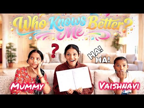 Who knows me better challenge 😍 kon jitegi mummy vs vaishnavi 