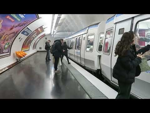 Paris Metro Line 8 MF77 Trains At Saint-Sébastien Froissart 11 December 2025