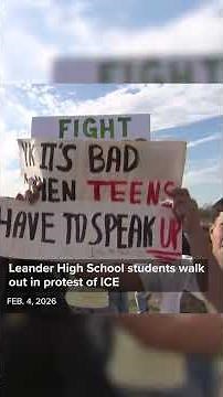 Leander High School students walk out in protest of ICE