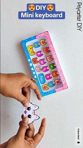 cute mini keyboard making l #diyminikeyboard #paperkeyboard #diycrafts #papercraft #shortsvideo