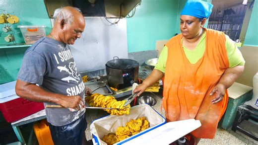 3 A.M. Doubles Factory and Trini Indian Food in Port of Spain, Trinidad!