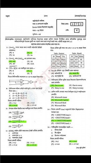 HSC 2026 ICT MCQ Question Solution | HSC ICT MCQ Answer 2026 | All Board