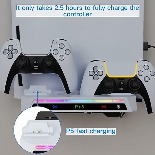 This PS5 Wall Mount with RGB Is INSANE! 🔥 Controllers Charging & Headset Holder