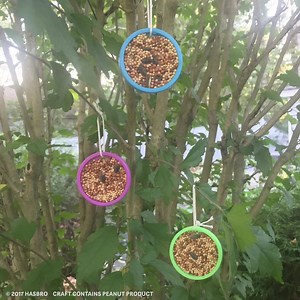 309K views · 516 reactions | Craft idea: Upcycle Play-Doh lids into bird feeders! It’s a creative way to keep your feathered friends fed— and the kids busy on a rainy day! | Play-Doh | Facebook