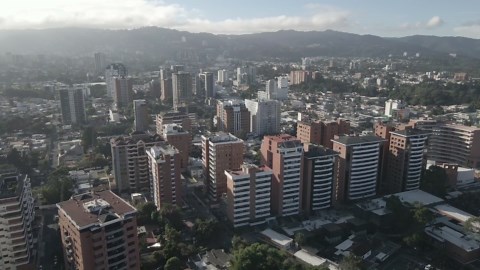 Drone Views of Guatemala City's Skyline Panorama
