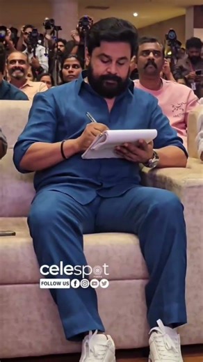 dileep bro is in nice blue dress attending a function with co artist in cochin, giving autograph