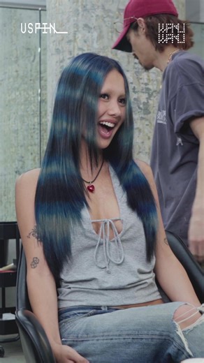 Electric Blue Stripes Transformation at USFIN ATELIER