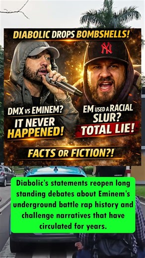 Diabolic Challenges DMX vs Eminem Battle Story 👀 #shorts #eminem
