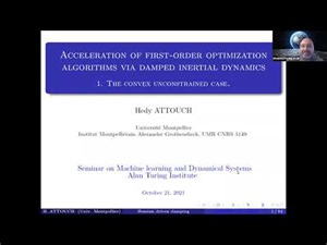 Hedy Attouch: Lecture 1 on Dynamical Systems and Optimization