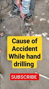 Hand drilling accident | Puncture wound as well as injuries caused by loose clamping of drilling job