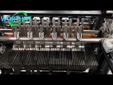 Game play card making machine online stacking alignments and 90 angle rotating auto push to banding