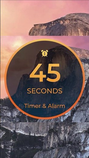 00:45s 🔔 45 Second TIMER with Tick Tock Sound Every Second and Alarm for 10s - No Loop