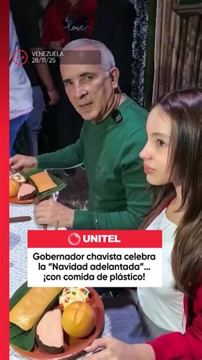 UNITEL on Instagram: "A través de las redes sociales, se viralizó un video en el que un gobernador de Venezuela que se grabó celebrando con su familia la navidad adelantada que decretó Maduro mientras cenaban comida de plástico. #Unitel #UnitelDigital #Venezuela #NavidadAdelantada"