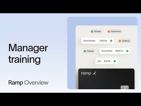 Ramp manager training