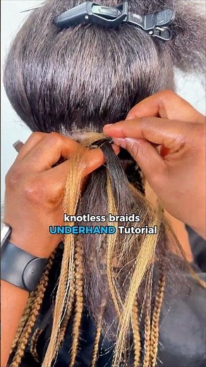 Knotless Braids Made SUPER EASY Underhand!