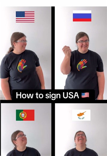 🇺🇸 How to sign USA around the world: Russia, Cyprus, Portugal #ASL #russia🇷🇺 #cyprus🇨🇾 #portugal🇵🇹 #signlanguage
