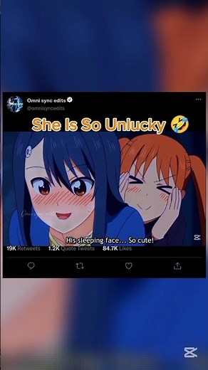 She Is So Unlucky|Aho Girl #animeedit #anime