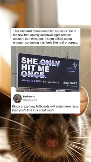 It is rare to see public messaging about female abusers